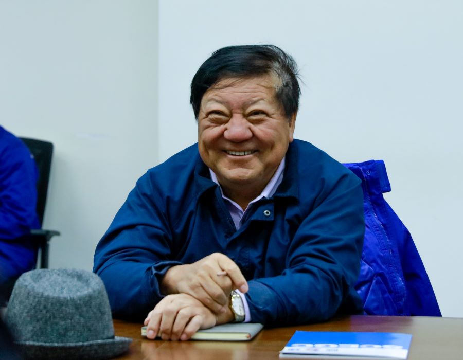 博源集團董事局主席戴連榮、總裁戴繼鋒到阿堿項目調(diào)研